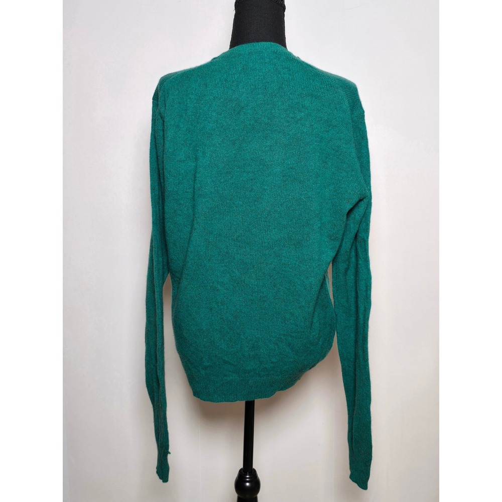 UNIQLO Women's 100% Wool Crewneck Sweater Size M Green Teal normcore minimalist - Picture 2 of 8